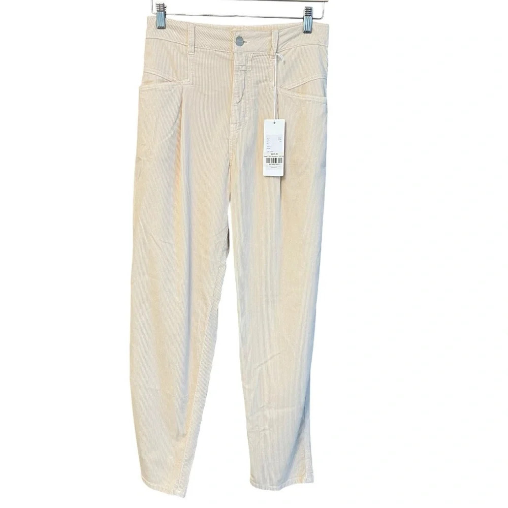 Closed Pearl Relaxed Corduroy Pants Cream 25 Nwt Contemporary Minimalist Fall